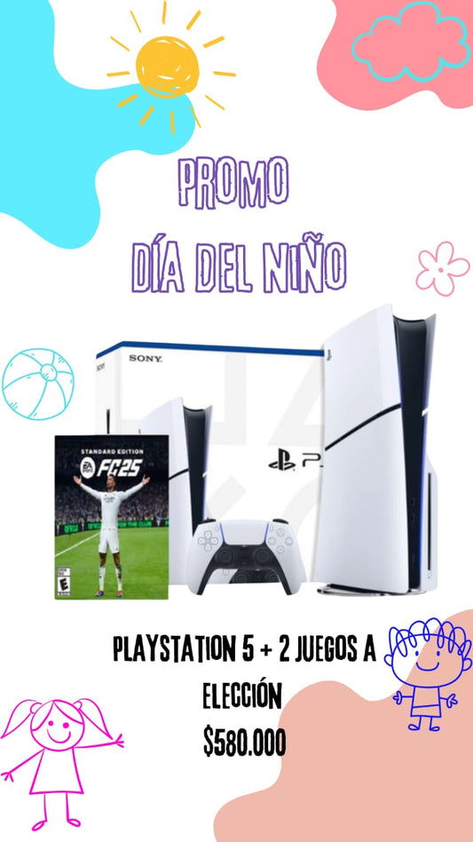 PlayStation 5 Slim Blu-Ray (2 juegos a elección y 1 joystick)
